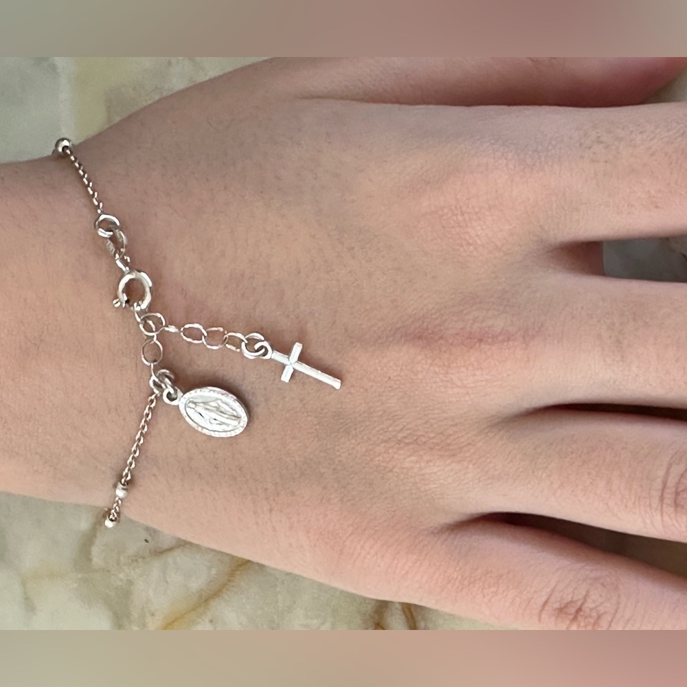 Delicate Silver charms Bracelet